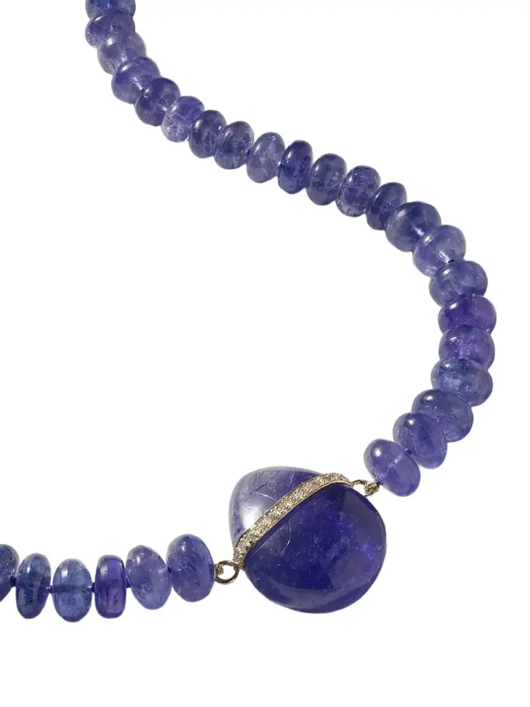 JIA JIA Oracle 14-karat Gold, Tanzanite And Diamond Necklace