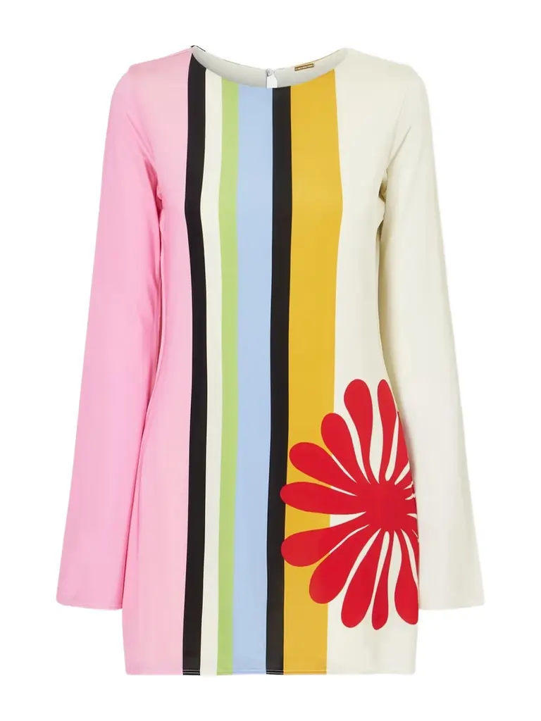 Cala de la Cruz Maisha Printed Stretch-jersey Mini Dress
