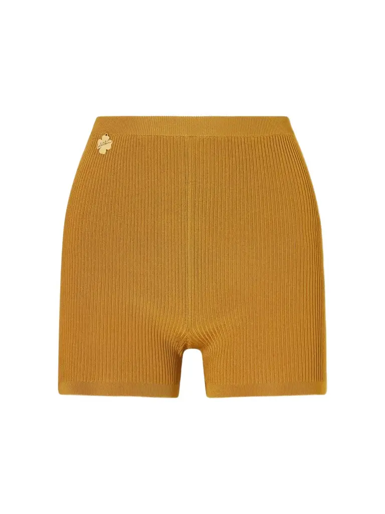 Saint Laurent Logo-embellished Ribbed Stretch-jersey Shorts