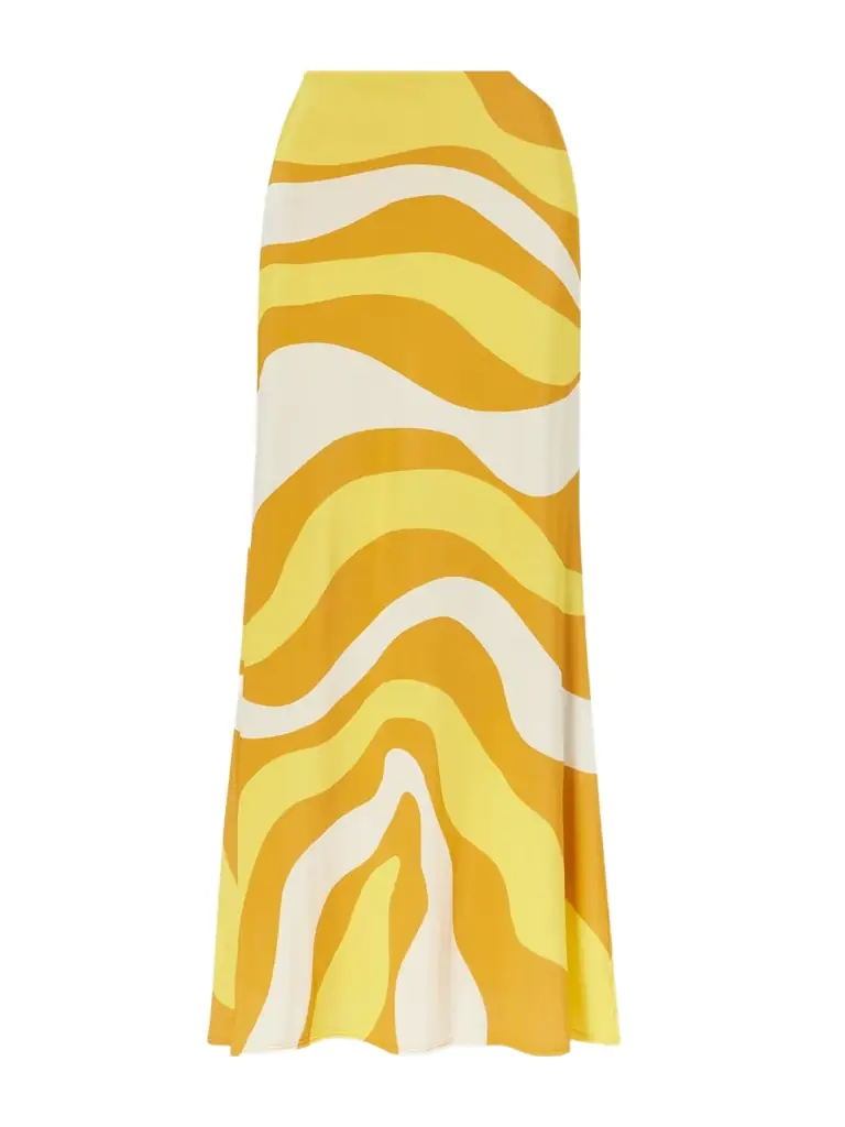 Cala de la Cruz Halia Printed Jersey Midi Skirt