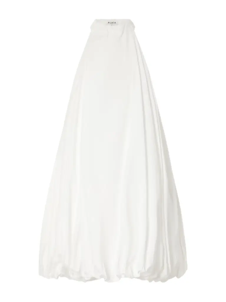 Alaïa Halterneck Cotton-poplin Balloon Mini Dress