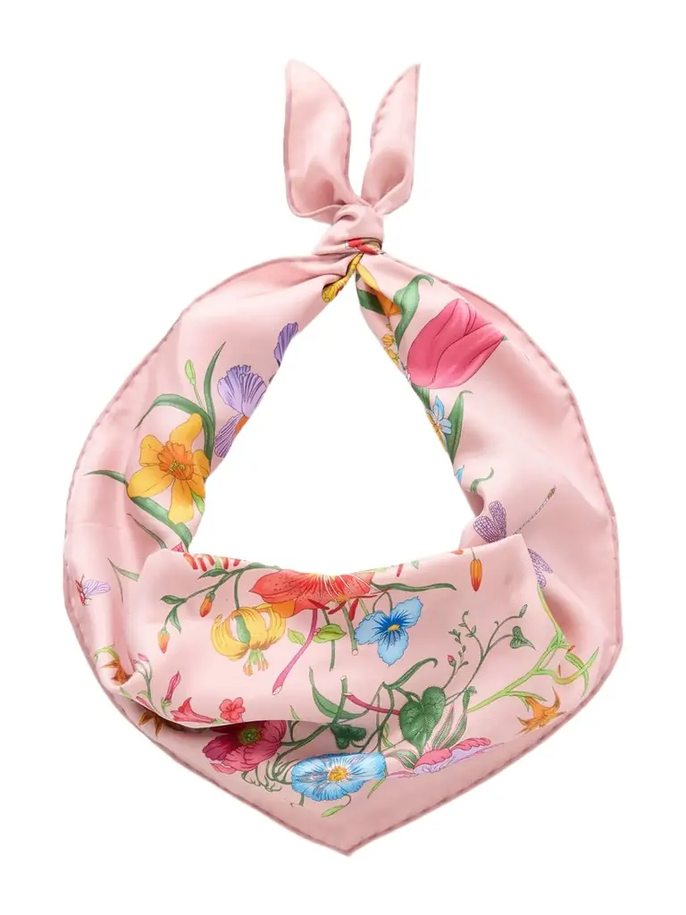 Gucci Flora Floral-print Silk-twill Scarf - Women's Accessories