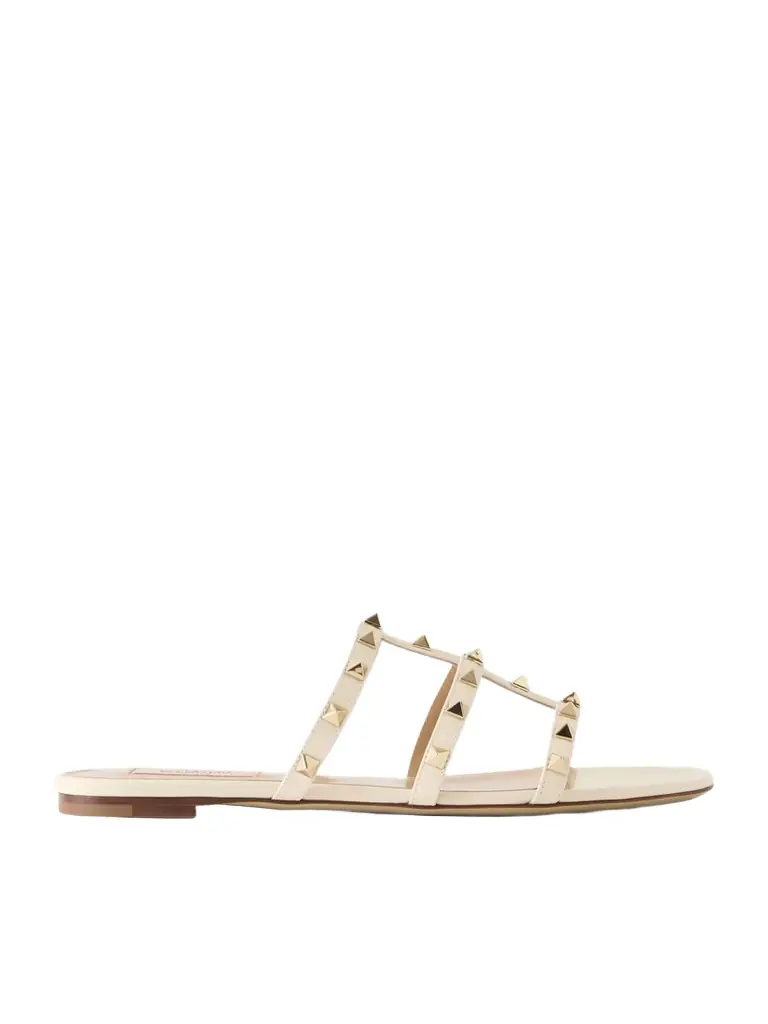 Valentino Garavani Rockstud Embellished Leather Sandals