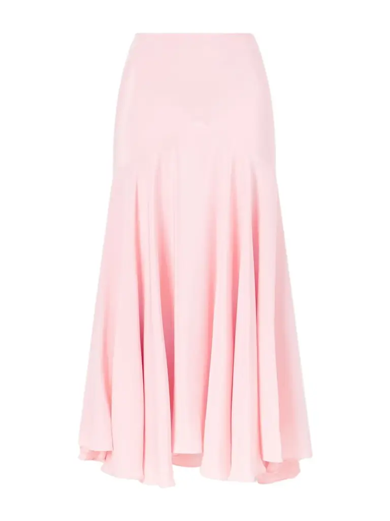 Rodarte Draped Silk-crepe Midi Skirt