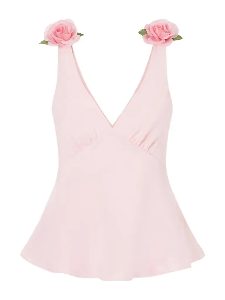 Rodarte Embellished Silk-crepe Top