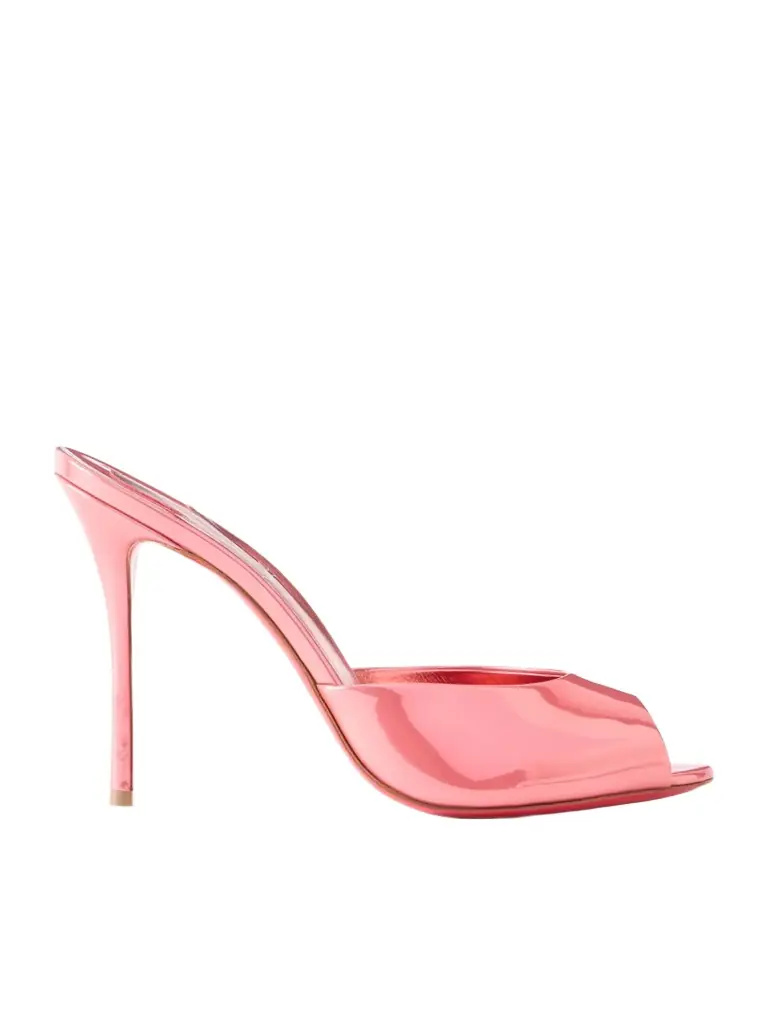 Christian Louboutin Me Dolly 100 Mirrored-leather Mules