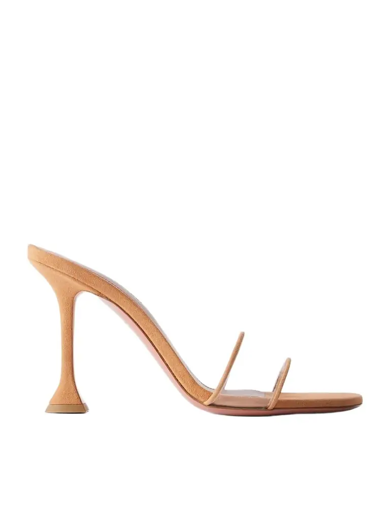 Amina Muaddi Andrea 95 Leather Mules