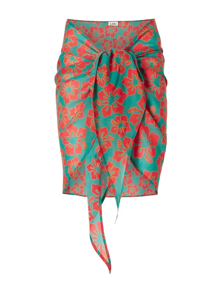 Lido Floral-print Cotton-voile Sarong