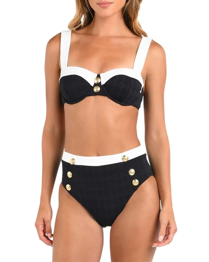 L 'Agence Alexandria Colorblock Chic Bikini Top