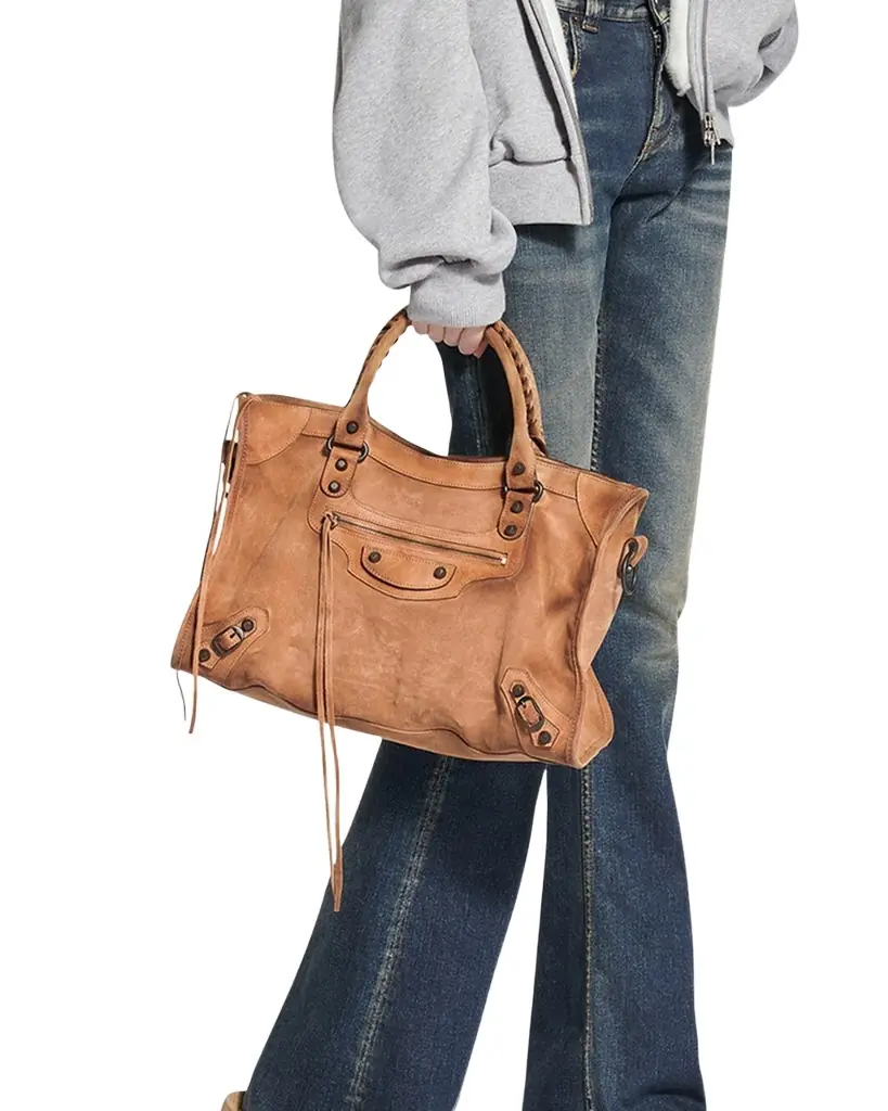 Balenciaga Le City Suede Medium Tote Bag
