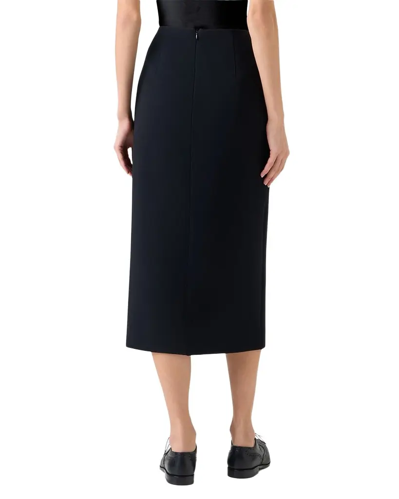 Akris Wool Buttoned Midi Pencil Skirt