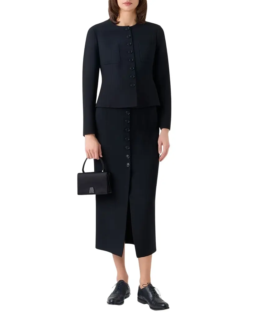 Akris Kelia Virgin Wool Short Jacket