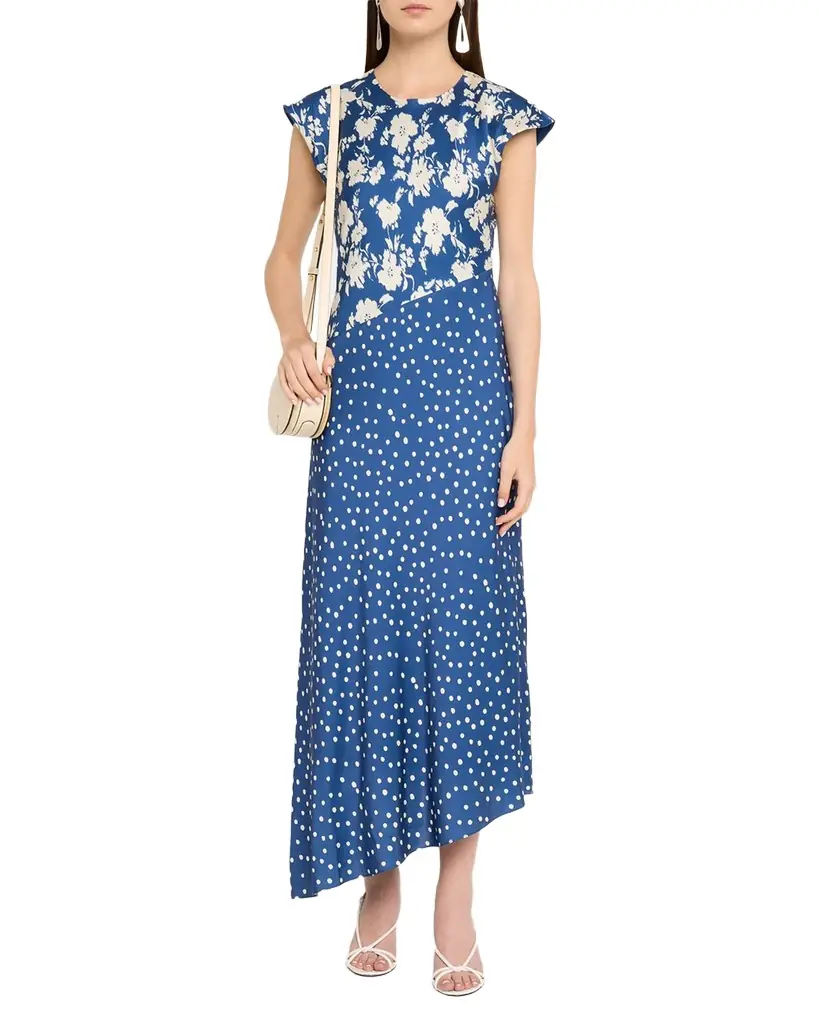 Tanya Taylor Violeta Printed Silk-Blend Maxi Dress