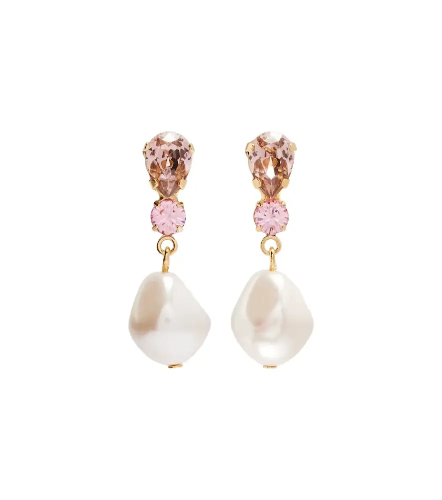 Jennifer Behr Kristina gold-plated drop earrings