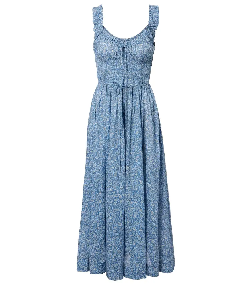 Doen Dôen Emmaretta floral cotton voile midi dress