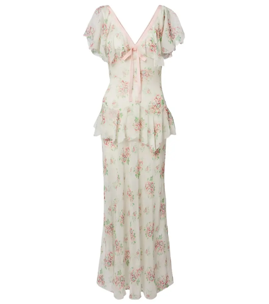 Doen Dôen Amelisse floral silk georgette maxi dress