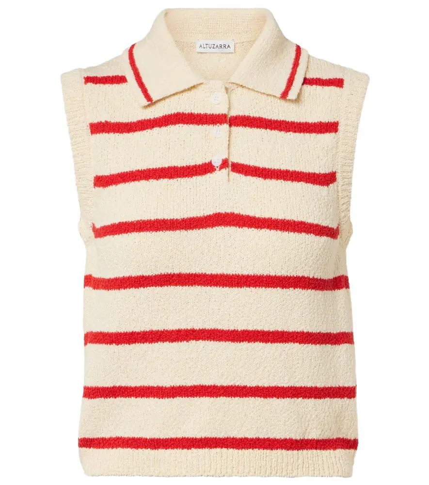 Altuzarra Elmer striped cotton-blend top