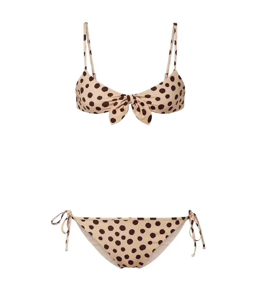 Valentino Polka-dot bow-detail bikini