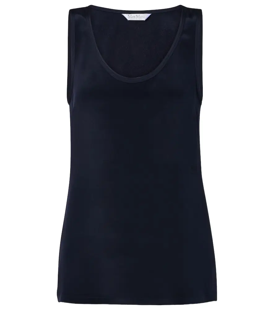 Max Mara Silk crêpe de chine tank top