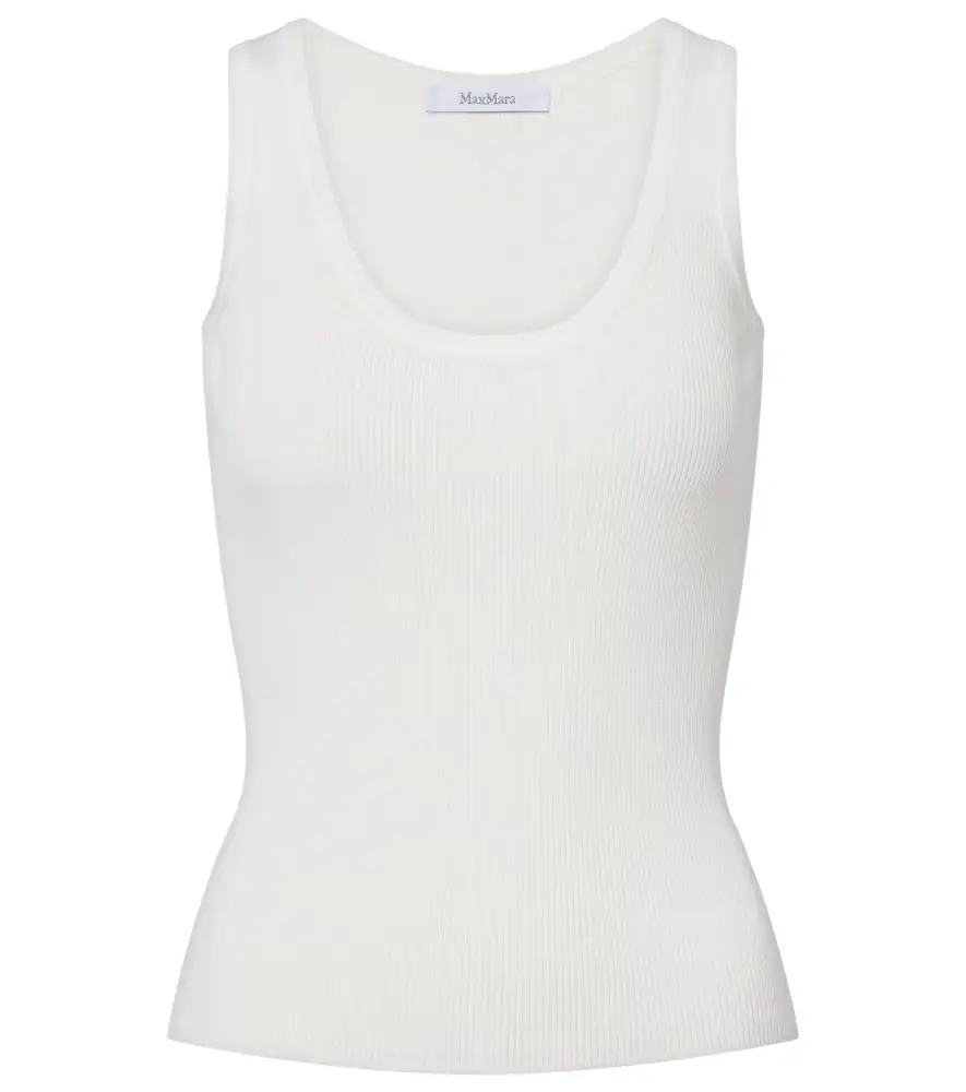 Max Mara Ribbed-knit jersey tank top