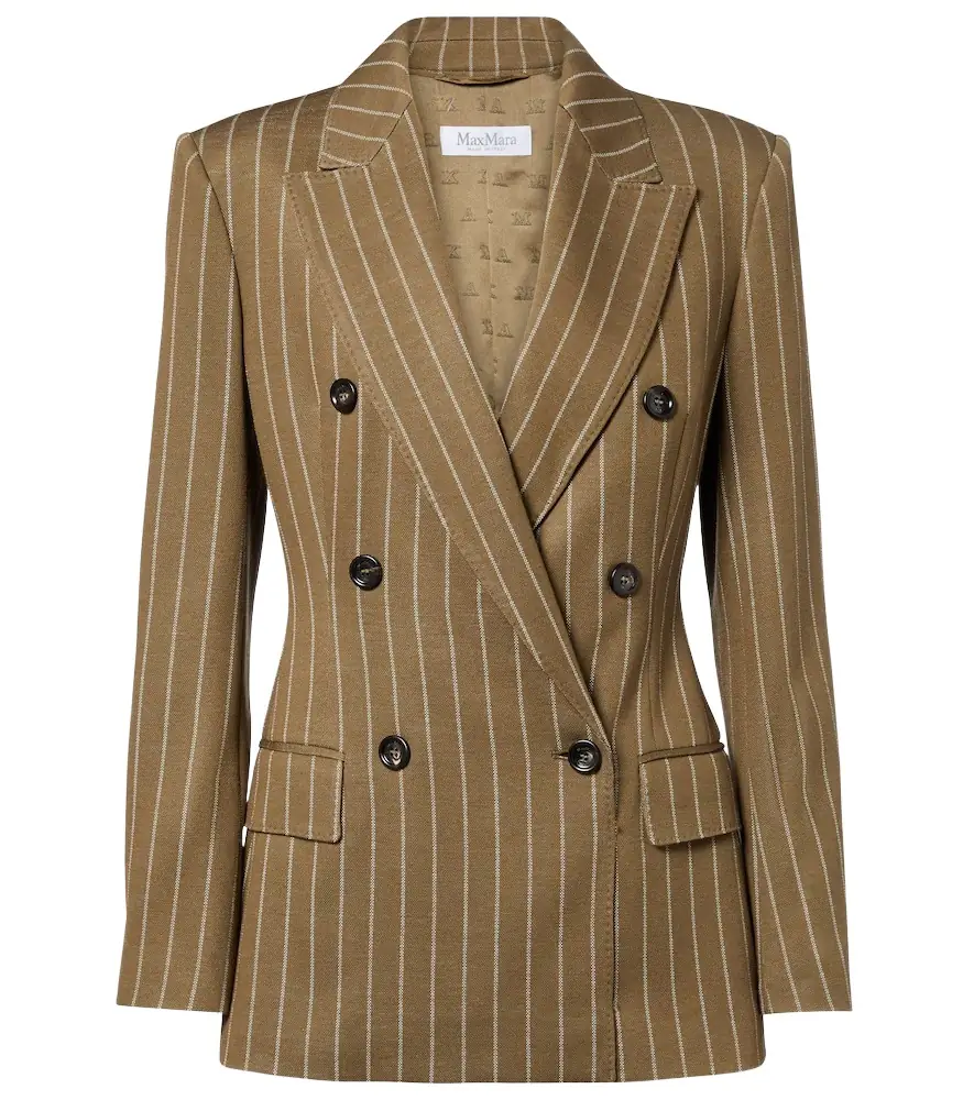 Max Mara Balta pinstripe double-breasted blazer