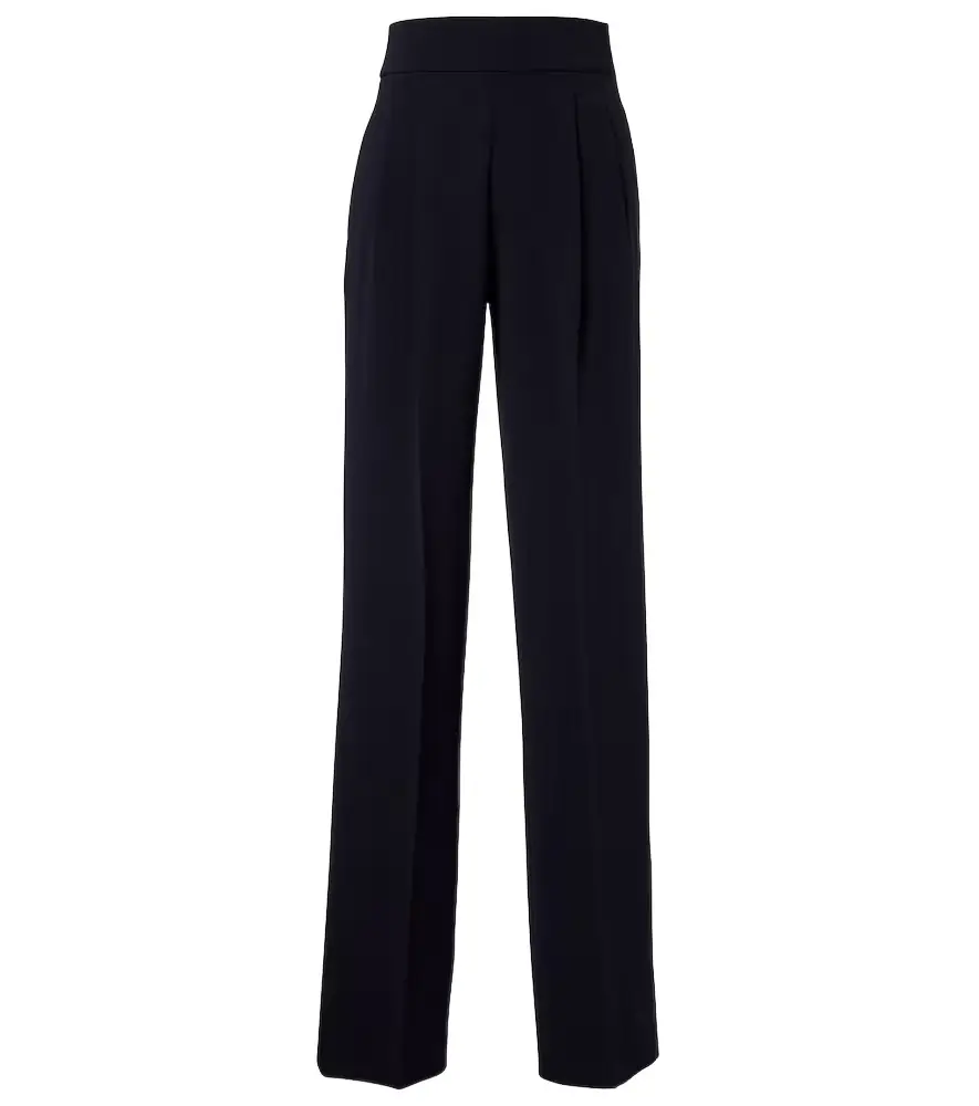 Max Mara Pleated cady straight pants