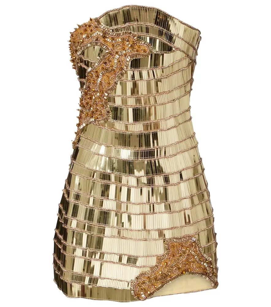 Rachel Gilbert Ariel embellished bustier dress
