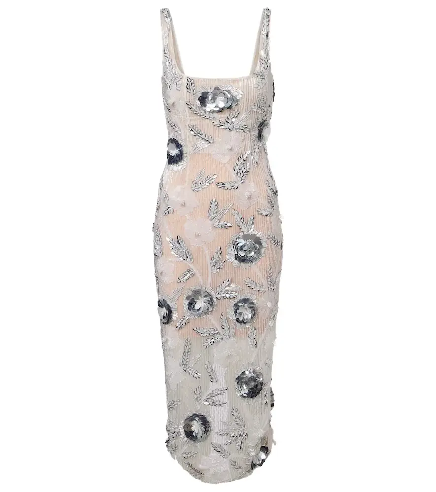 Rachel Gilbert Pierre embellished midi dress