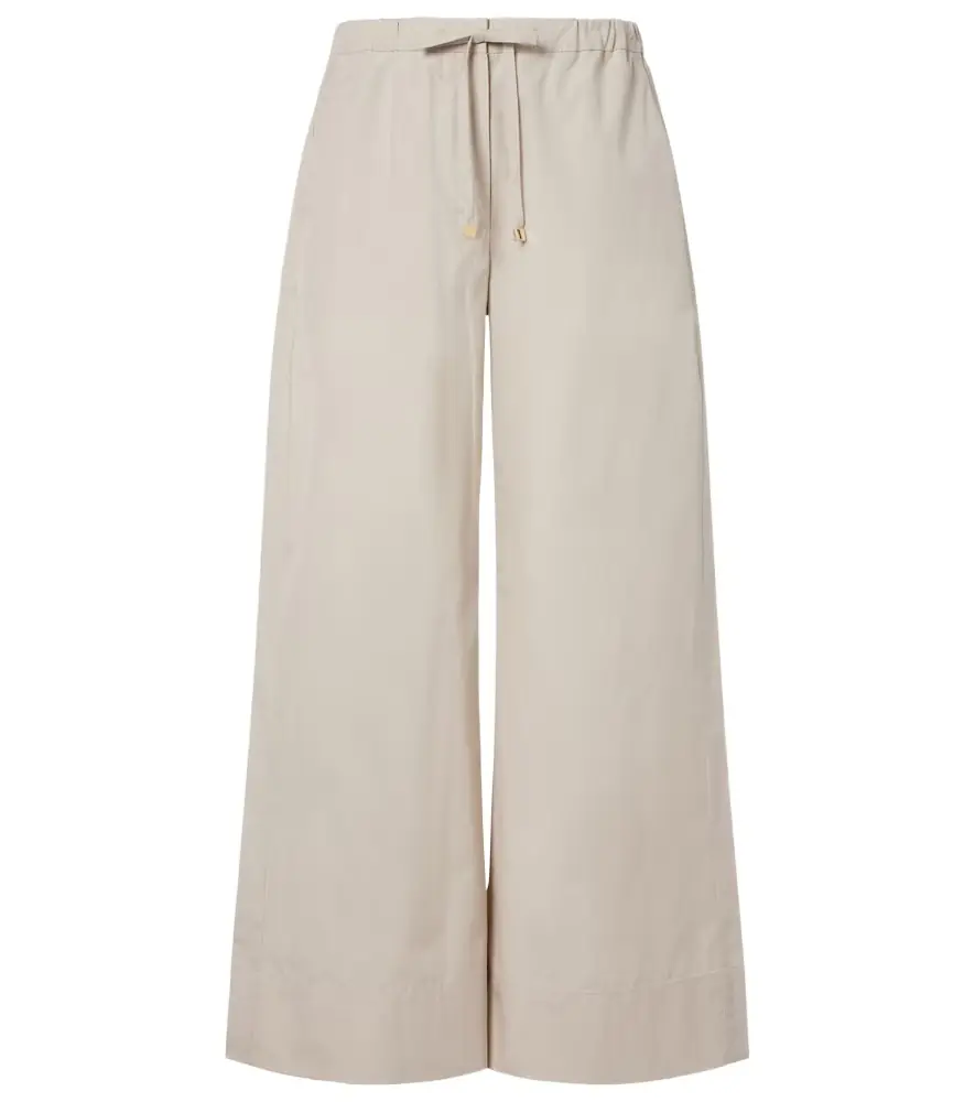 'S Max Mara Cotton poplin wide-leg pants