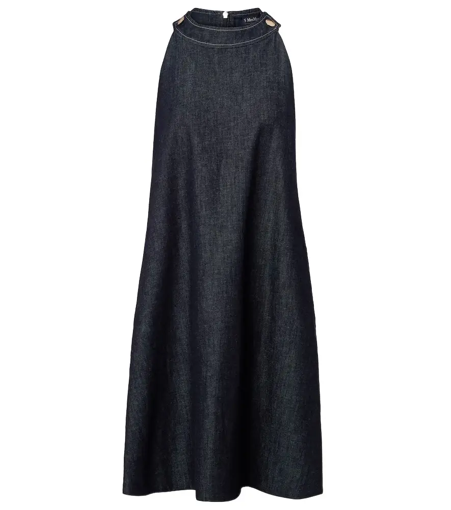 'S Max Mara Halterneck denim minidress