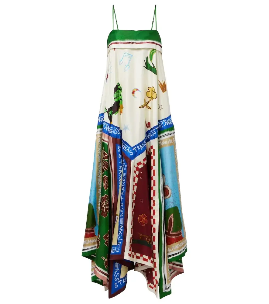 Alemais Alémais x MLAK Tangible Love printed silk midi dress