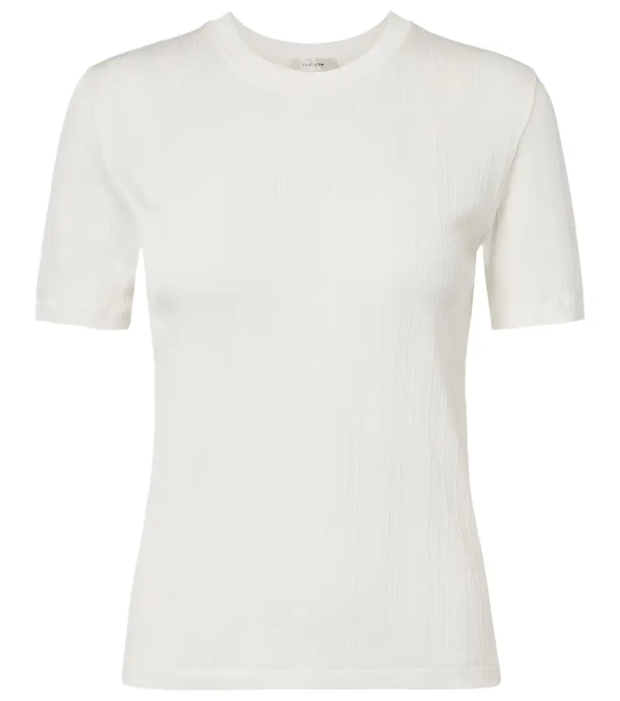 The Row Etina ribbed-knit cotton T-shirt