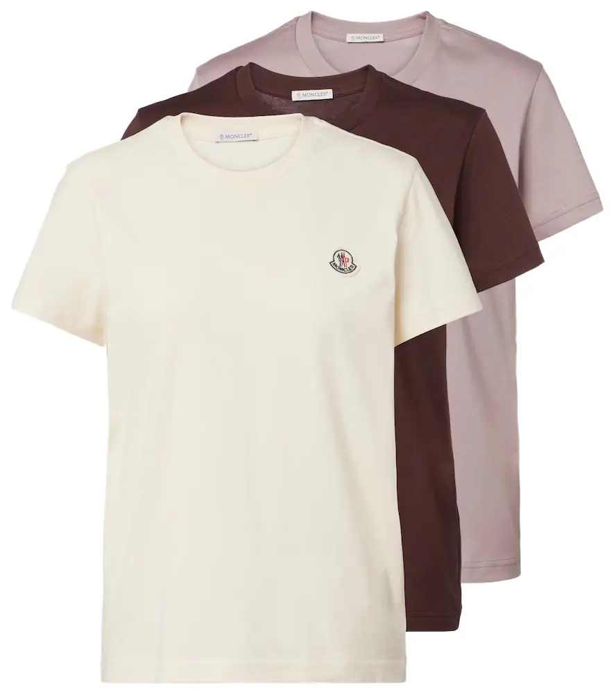 Moncler et of 3 cotton jersey T-shirts - Women's Clothing