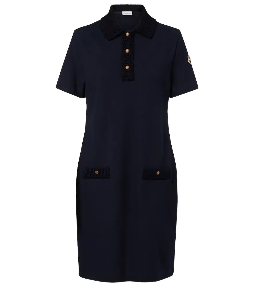 Moncler Cotton piqué polo dress