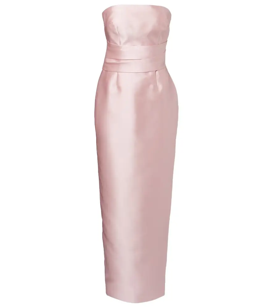 Solace London Ingrid draped satin gown