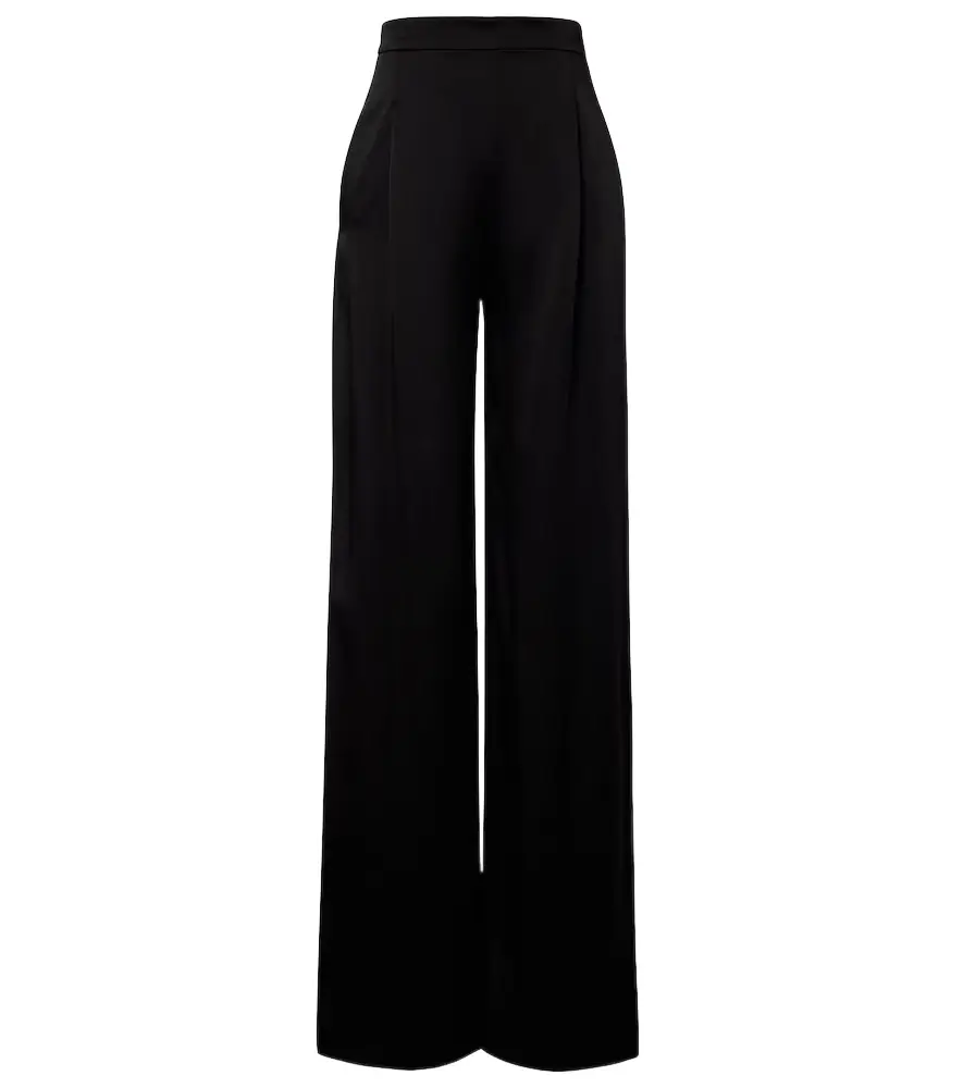 Max Mara Crêpe satin wide-leg pants