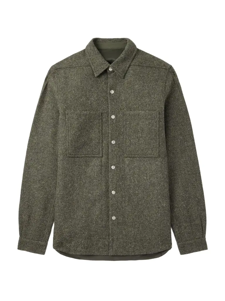 Rick Owens Melton Wool Overshirt - Men - Women's Clothing