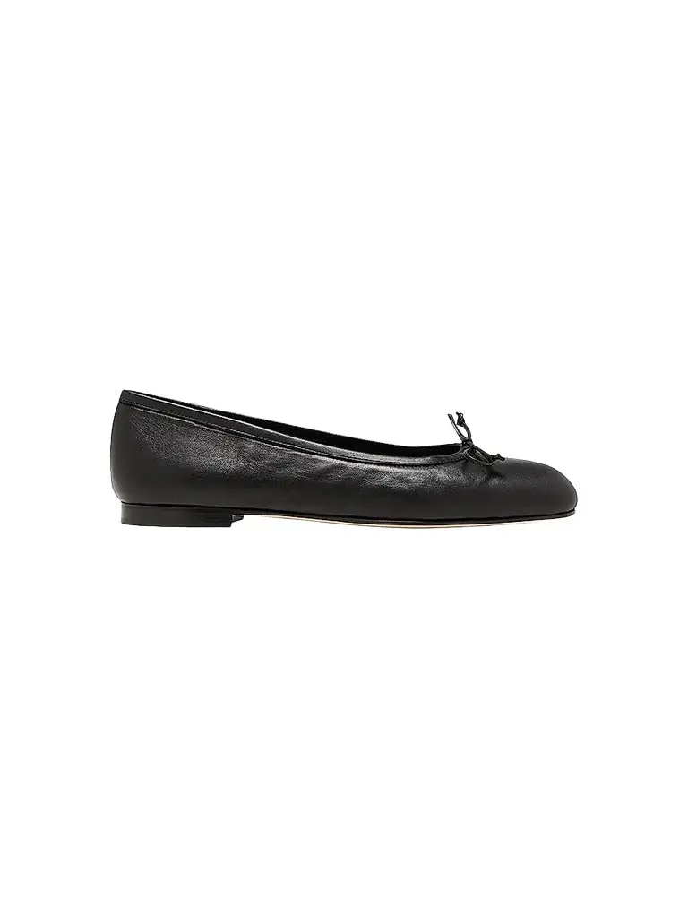 Manolo Blahnik Women's Veralli Leather Ballet Flats - Black
