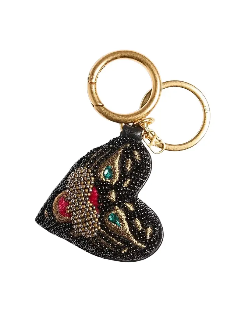 Valentino Garavani Women's Bag Charm with Keychain in Nappa - Multicolor Black