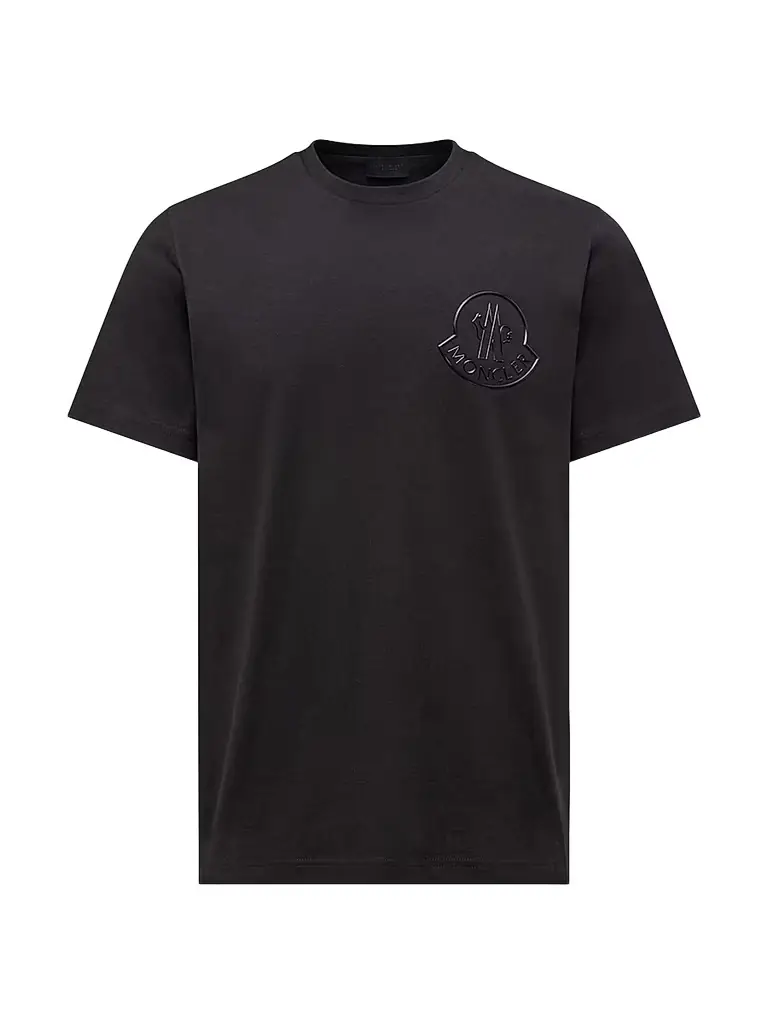 Moncler Men's Crew-Neck T-Shirt in Cotton - Black
