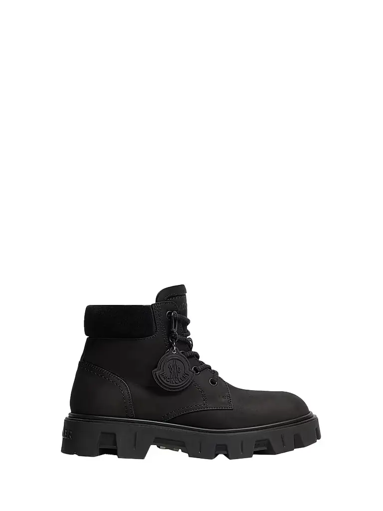 Moncler Men's Peak City Boots in Nubuck & Suede - Black