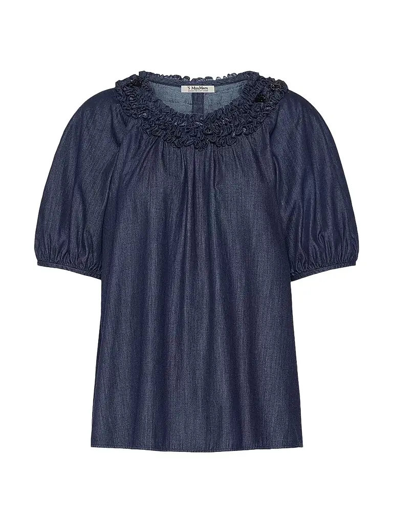 Max Mara Women's Cotton Denim Blouse - Midnight Blue