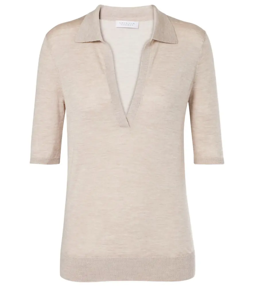 Gabriela Hearst Frank cashmere and silk polo sweater