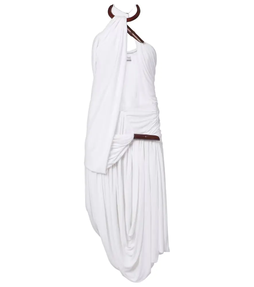 Christopher Esber Chime asymmetric draped jersey midi dress