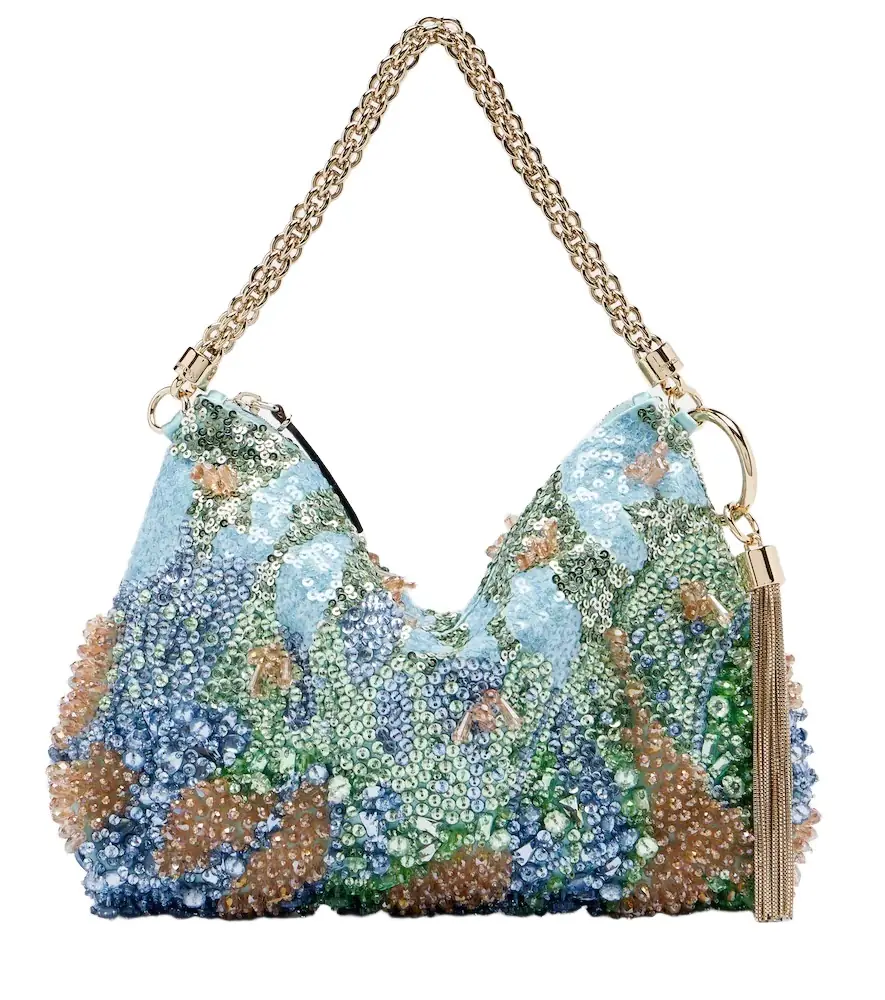 Jimmy Choo Callie Small brocade top-handle bag