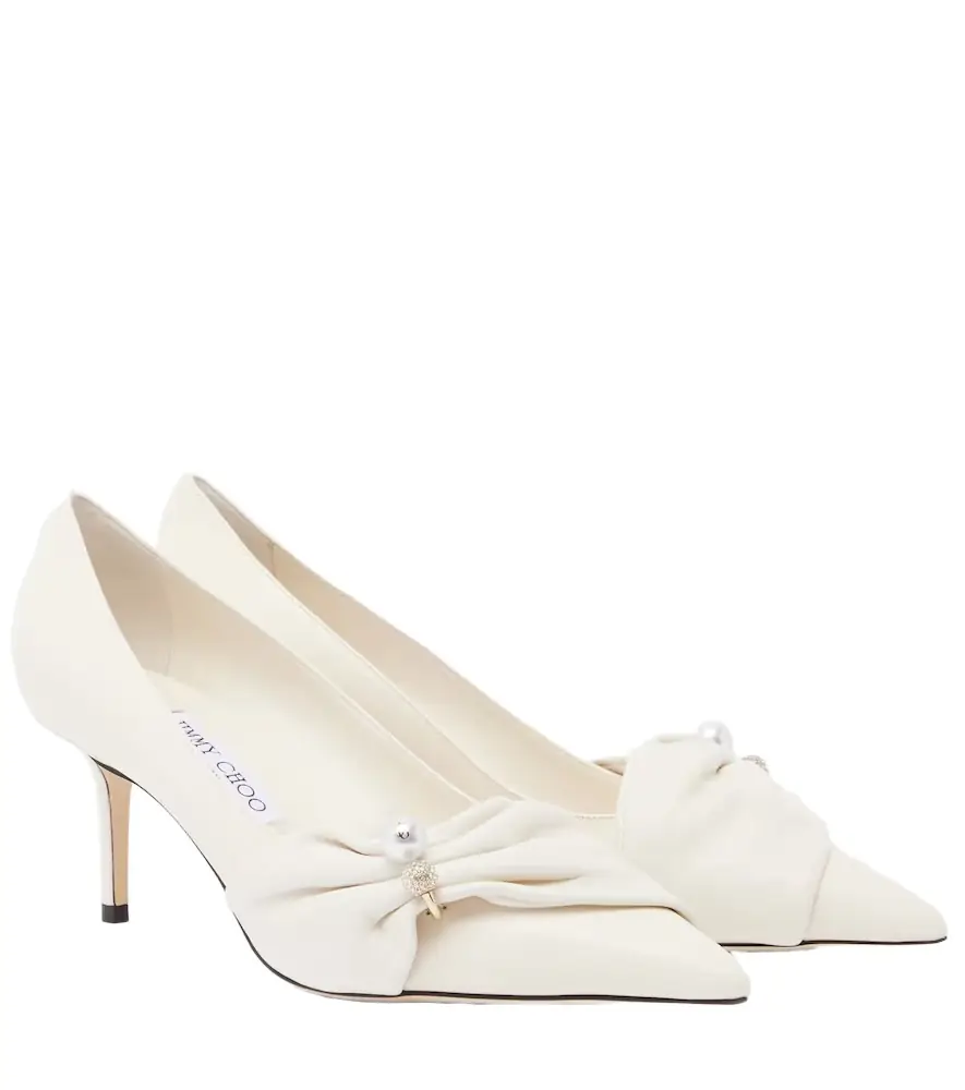 Jimmy Choo Rafi embellished leather pumps