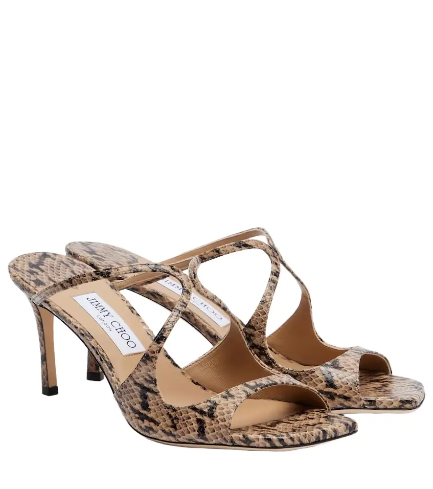 Jimmy Choo Anise snake-effect leather mules