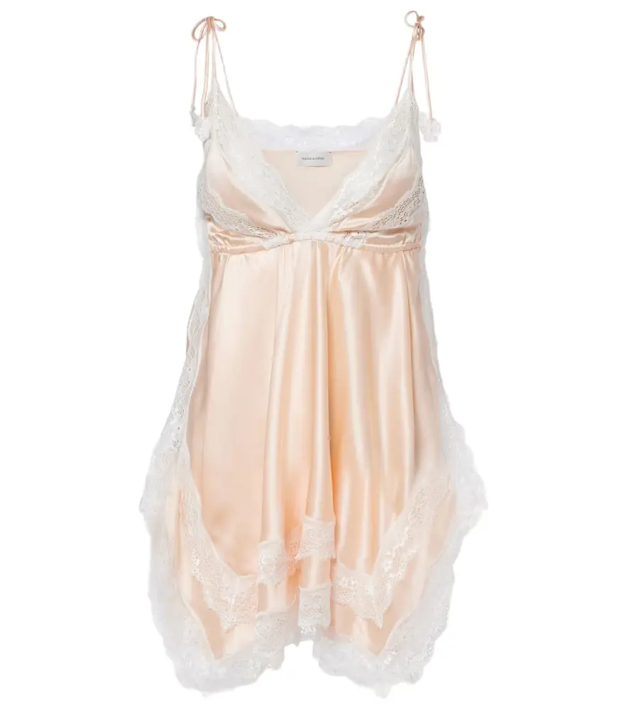 Magda Butrym Lace-trimmed silk satin camisole - Women's Lingerie