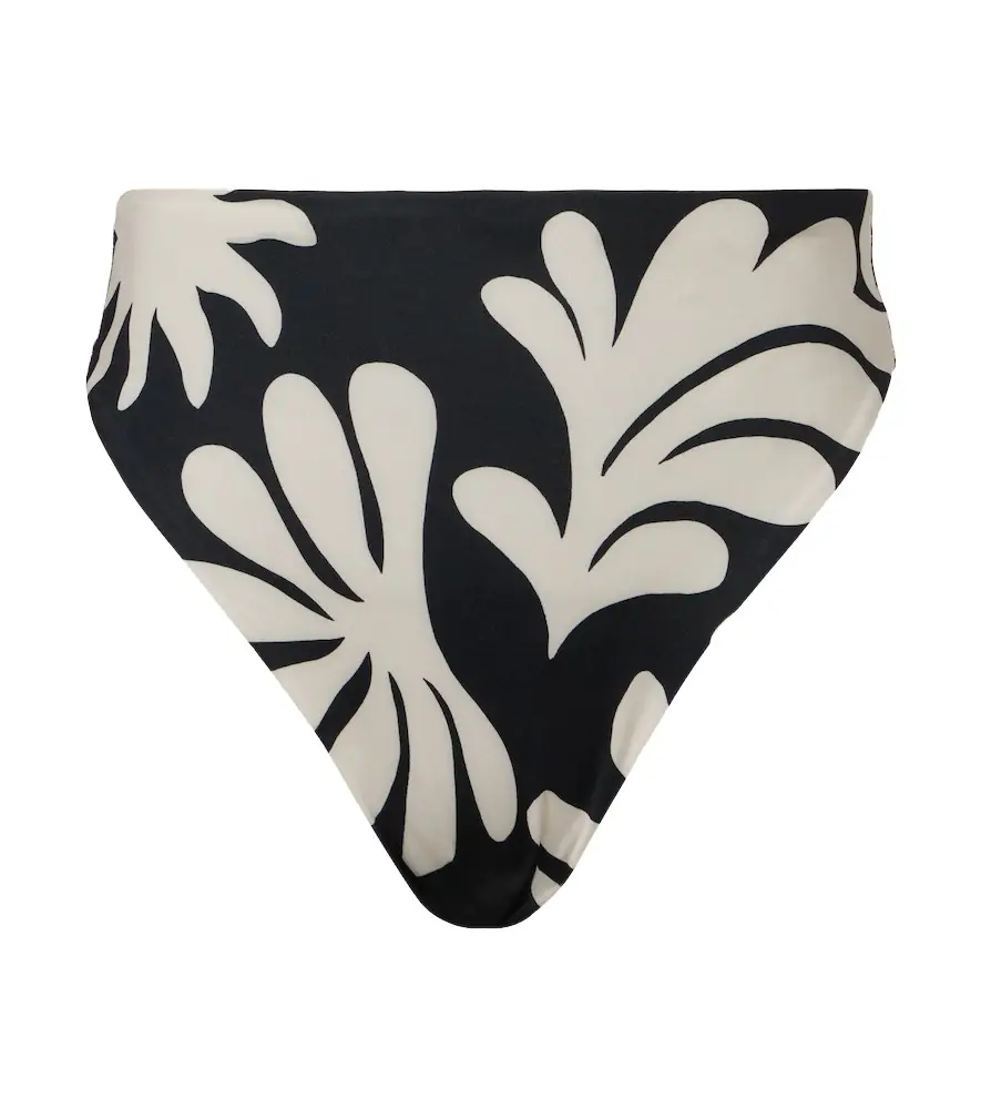 Cala de la Cruz Lulu printed high-rise bikini bottoms