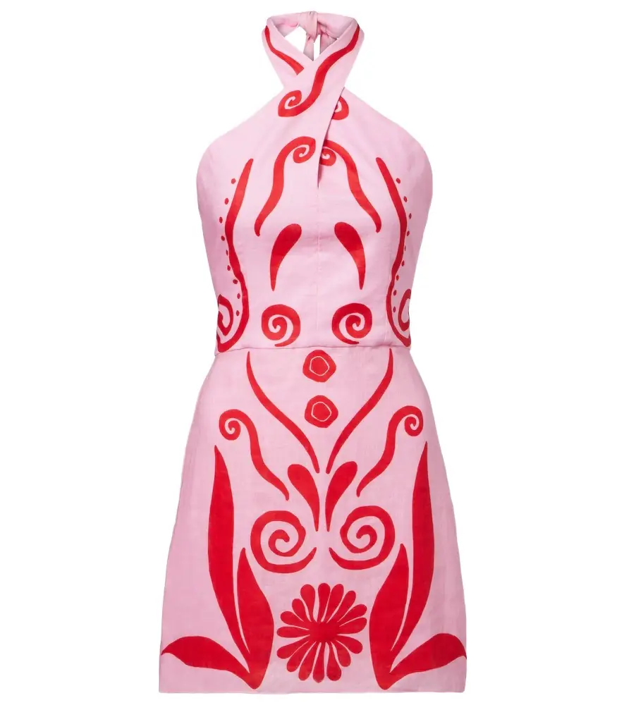 Cala de la Cruz Veneta printed linen minidress